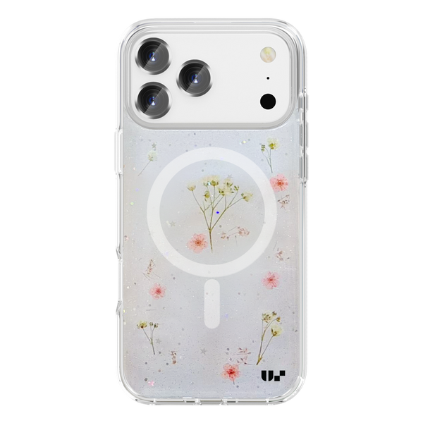US Crystal Rock Flower MagSafe Case for iPhone 17 Pro Max