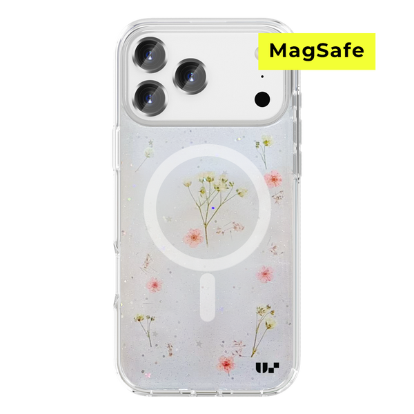 US Crystal Rock Flower MagSafe Case for iPhone 17 Pro