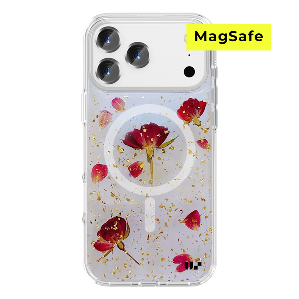 US Crystal Rock Flower MagSafe Case for iPhone 17 Pro Max