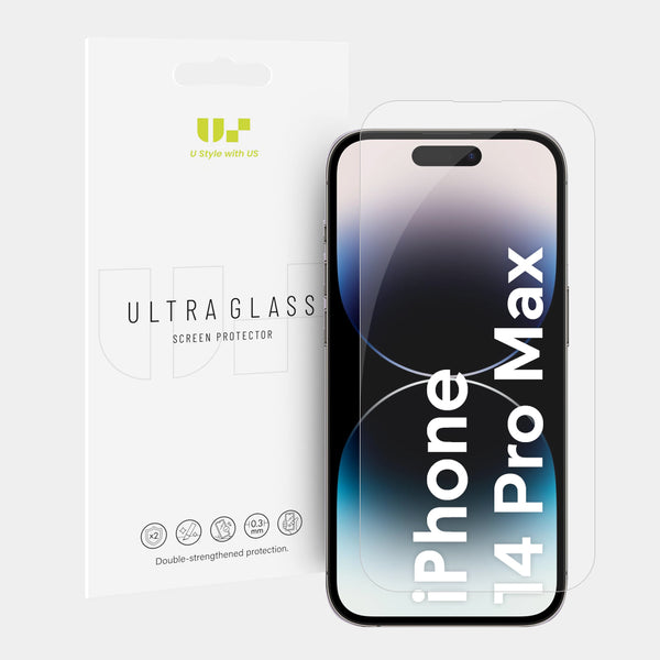 US 2.5D Tempered Glass Screen Protector for iPhone 14 Pro Max