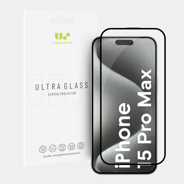 5D Full Cover Tempered Glass Screen Protector for iPhone 15 Pro Max