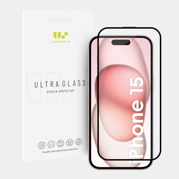 5D Full Cover Tempered Glass Screen Protector for iPhone 15