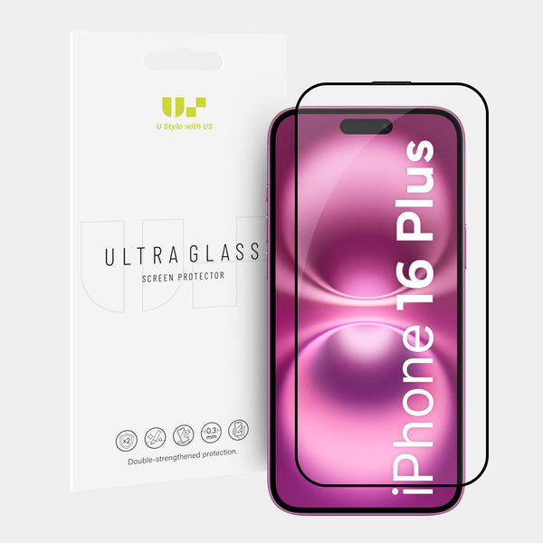 5D Full Cover Tempered Glass Screen Protector for iPhone 16 Plus