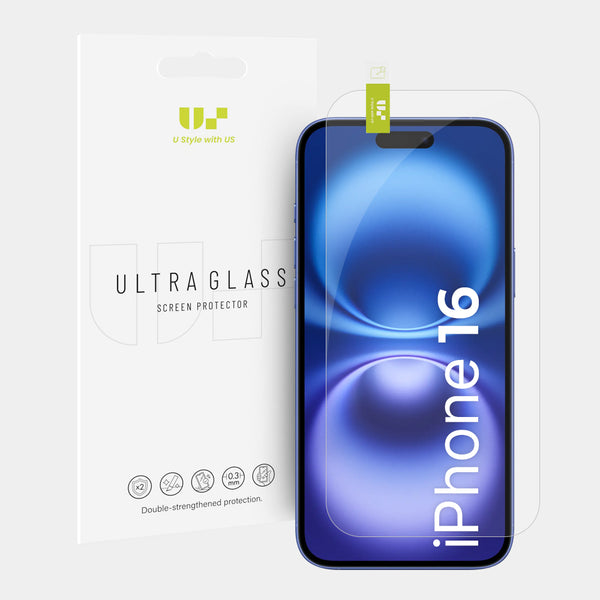 US 2.5D Tempered Glass Screen Protector for iPhone 16